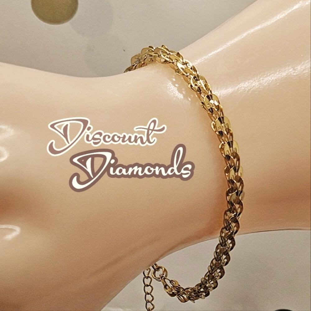 18K Yellow Gold Titanium Geometric Bracelet